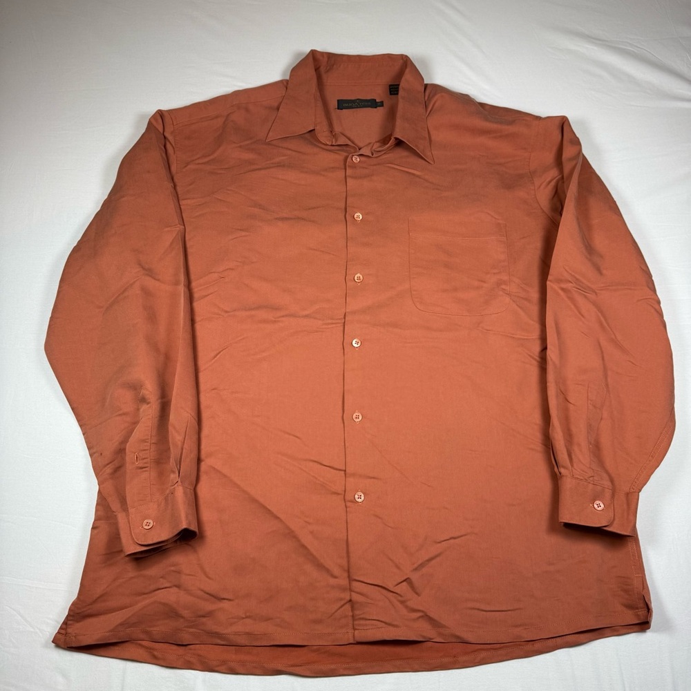 Bugatchi Men's Casual Rust Button‎ Down Shirt